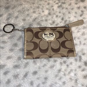 Extra Small Coach Coin Purse w/ Keychain